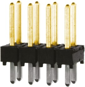 Фото 1/2 TSW-104-07-L-D, TIn DIrect Insert PolIcy 2.54mm 8P 5.84mm -55°C~+125°C 2.54mm 2.54mm Double Row Phosphor Bronze Black 2.54mm PlugIn,P=2.54mm