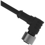 MQDC-406RA, QUICK DISCONNECT CABLE, M12, 4 POSITION, RIGHT ANGLE