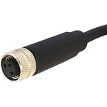 PXPPVC08FBF03ACL010PVC, Straight Female 3 way M8 to Unterminated Sensor Actuator Cable, 1m