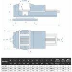 Тиски станочные 140мм, A/max/=160мм, вес=14кг, поворотные, с откр ...