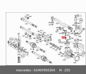 3469905304, Болт М16 Mercedes-Benz