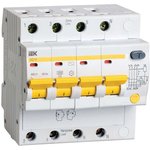 Выключатель автоматический дифференциального тока 4п C 50А 100мА тип AC 4.5кА ...