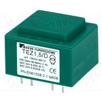 TEZ1.5/D230/24-24V, Трансформатор: залитый, 1,5ВА, 230ВAC, 24В, 24В, 31,2мА ...