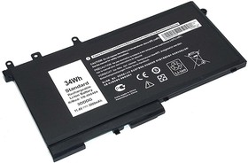 Аккумуляторная батарея для ноутбука Dell E5580 (3DDDG) 11,4V 3000mAh OEM