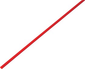 Фото 1/4 20-2004, Трубка термоусаживаемая ТУТ нг 2,0/1,0мм, красная, упаковка 50 шт. по 1м