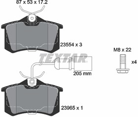 2355403, Колодки тормозные дисковые задн FORD: GALAXY 95-, SEAT: ALHAMBRA 96-, VW: SHARAN 95-