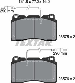 2357501, К-кт дисковых колодок PEUGEOT 607 00-, 807 02-, CITROEN C8 02-, FIAT ULYSSE 02-, LANCIA PHEDRA 02-,