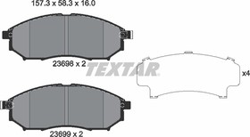 Фото 1/4 2369801, Колодки тормозные дисковые передн NISSAN: MURANO 05-, NAVARA 05-, PATHFINDER 05-