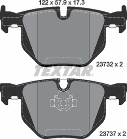 2373201, Колодки тормозные BMW E90/E91/E60/E61/E70/E71 задние TEXTAR