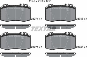 Фото 1/4 2374502, Колодки тормозные дисковые передн MERCEDES-BENZ: C-CLASS 00-, C-CLASS T-Model 01-, C-CLASS купе 02-, CLK 02-, CLK кабрио 03-, CLS 0