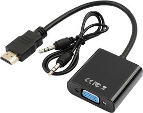 Конвертер VIXION AD29 HDMI (M) - VGA (F) (черный) – купить оптом и в розницу