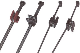 150-02404 T50ROSEC4A-PA66HS/ PA66HIRHS-BK, Cable Tie, 200mm x 4.6 mm, Black Nylon, Pk-100