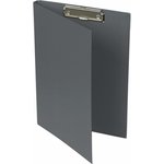 Папка-планшет PVC с крышкой мет прижим A4 2серый уп. 25шт. 605947