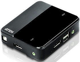 Фото 1/5 ATEN CS782DP, 2-х портовый KVM-коммутатор с поддержкой USB, DisplayPort