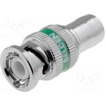 1694ABHD1, RF Connectors / Coaxial Connectors RG6 BNC HD 1 PIECE COMPRESN CONECTR GRN