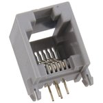 MTJ-642BX2, Socket; RJ11; PIN: 4; Layout: 6p4c; on PCBs,PCB snap; THT
