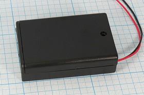 Фото 1/4 Батарейный держатель для трёх AA=316, закрытый с выключателем ON-OFF, провода 150мм, KLS5-808-B; Q-684 LK бат держ AA3\закр\ON-OFF\2L150\KLS