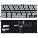 Клавиатура для ноутбука Dell Inspiron 14 7437 серебристая с подсветкой
