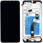 Дисплей для Samsung Galaxy A20S SM-A207F черный с рамкой