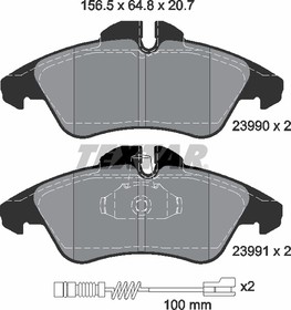Фото 1/6 2399002, Колодки тормозные дисковые передн MERCEDES-BENZ: SPRINTER 2-t c бортовой платформой 208 CDI/208 D/21