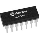 MCP3302-CI/P, Analog to Digital Converters - ADC 13-bit Diff In 2 Chl