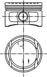 Фото 1/3 99562600, Поршень ДВС VW Golf 1.4 16V AHW/AXP =76.5 1.2x1.5x2.5 std 96