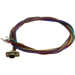 MDM-9SH006B-F222, D-Sub Micro-D Connectors MICRO 9C SKT 36" RBW HT A101