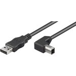 50856, Кабель USB 2.0 вилка USB A,угловая вилка USB B 2м черный