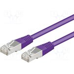 SF/UTP5-CCA-002VI, Коммутационный шнур SF/UTP 5e многопров CCA ПВХ фиолетовый 0,25м