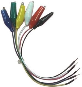 TW-AM-6, Jumper Wires Jumper wires with alligator clips and male machine pin ends. 6-pack. 8" length.