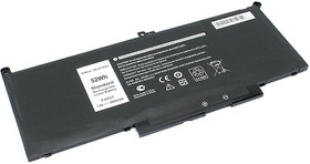 Аккумуляторная батарея для ноутбука Dell Latitude 12 7000 (F3YGT-2S2P) 7.6V 6800mAh OEM черная