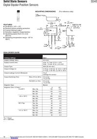 SS41, Датчик Холла двухполярный цифровой 150G TO92, Honeywell | купить ...