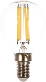 Фото 1/10 Лампа LED Filament Шар E14 7W 580lm 4100K SQ 105801207-S