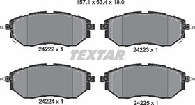 Фото 1/4 2422201, К-кт дисковых колодок SUBARU LEGACY IV 03-, LEGACY V 10-, OUTBACK 03-, TRIBECA 05-,