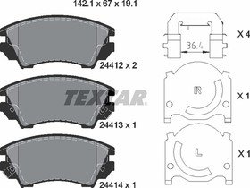 2441201, Колодки тормозные дисковые передн OPEL: INSIGNIA 2.0 Biturbo CDTI/2.0 Biturbo CDTI 4x4/2.0 Turbo 08-