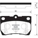 SP2083, Колодки тормозные Lexus GS 3.0-4.6 05-/IS 2.2-2.5 05- SANGSIN BRAKE