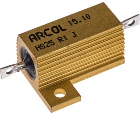 Фото 1/4 HS25 R1 J, Wirewound Resistor 25W, 100mOhm, 5%