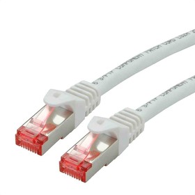 21.15.2957-50, Cat6 Male RJ45 to Male RJ45 Ethernet Cable, S/FTP, White LSZH Sheath, 300mm, Low Smoke Zero Halogen (LSZH)