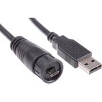 Cable, Male Micro USB B to Male USB A Cable, 2m
