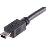 USB 2.0 Cable, Male Mini USB B to Female Mini USB B USB Extension Cable, 200mm