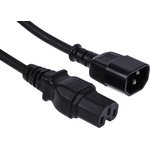 IEC C14 Plug to IEC C15 Socket Power Cord, 2m