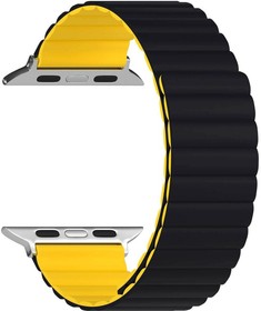 Фото 1/2 Силиконовый ремешок для Apple Watch 38/40/41 mm LYAMBDA ACRUX DSJ-30-40-BY Black/Yellow