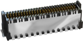 Pin header, 52 pole, pitch 0.8 mm, straight, black, 405-53152-51
