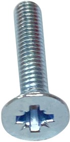 MP006519, Крепежный винт, M2.5, 20 мм, Углеродистая Сталь, Цинк, Плоский / Утапливаемый Pozidriv