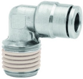 101450828, PNEUFIT 10 Series Straight Threaded Adaptor, R 1/4 Male to Push In 8 mm, Threaded-to-Tube Connection Style
