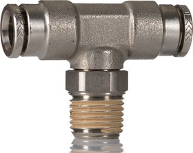 Фото 1/3 101670828, PNEUFIT 10 Series Straight Threaded Adaptor, R 1/4 Male to Push In 8 mm, Threaded-to-Tube Connection Style