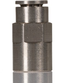 Фото 1/4 102260828, PNEUFIT 10 Series Straight Threaded Adaptor, G 1/4 Male to Push In 8 mm, Threaded-to-Tube Connection Style