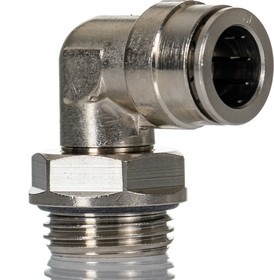 Фото 1/3 102471448, PNEUFIT 10 Series Straight Threaded Adaptor, G 1/2 Male to Push In 14 mm, Threaded-to-Tube Connection Style