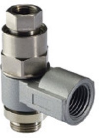 102GA1818, PNEUFIT 10 Series Straight Threaded Adaptor, G 1/8 Male to G 1/8 Female, Threaded-to-Tube Connection Style