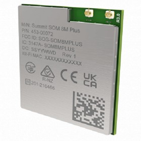 453-00071C, System-On-Modules - SOM Module, Summit SOM 8M Plus, Quad Core CPU, 1GB LPDDR4, 8GB eMMC (Cut Tape)
